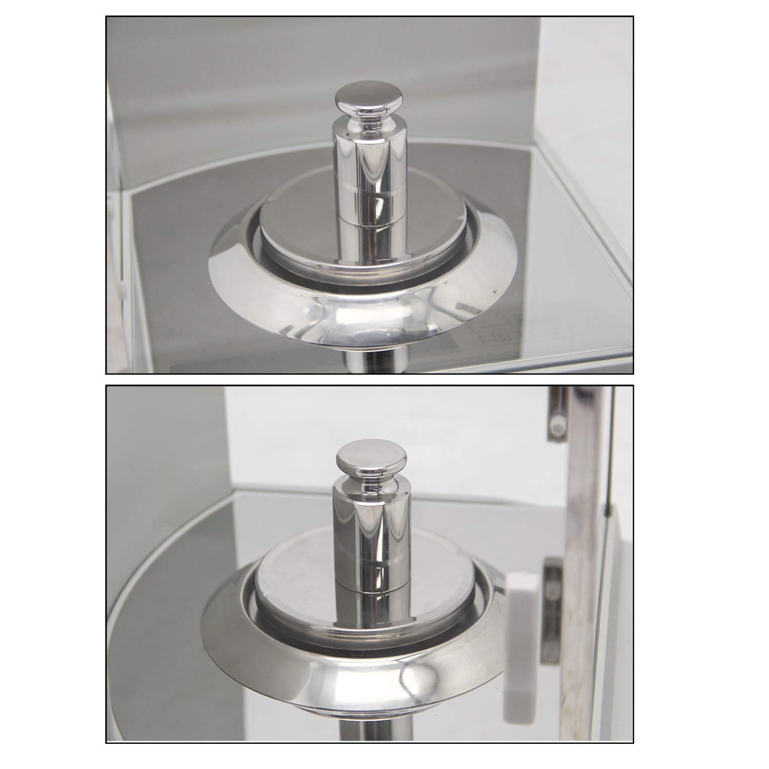 Hanchen 0,0001g Balanza Analítica de Precisión Báscula Científica con Parabrisas 0,1mg para Laboratorio Farmacia Joyería Instituto (Calibración Manual, 220g / 0,1mg)