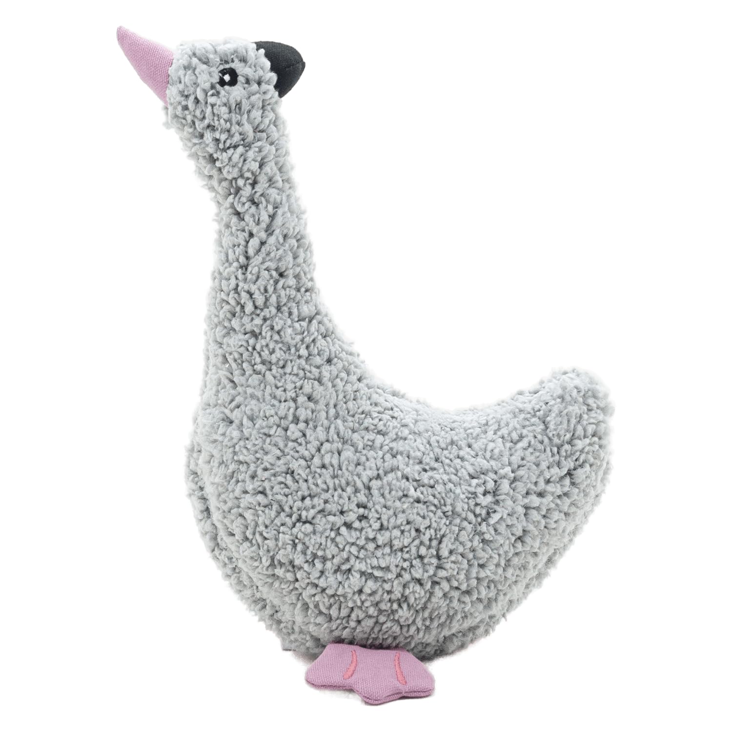 JACK AND VANILLA, Interactive Dog Toy Daddy-Goose L-Shape, Realistic and Colourful Design, Durable and Easy to Clean, Ideal for Small and Medium Breeds, 14 Inch, Assorted Color, Barnyard Model