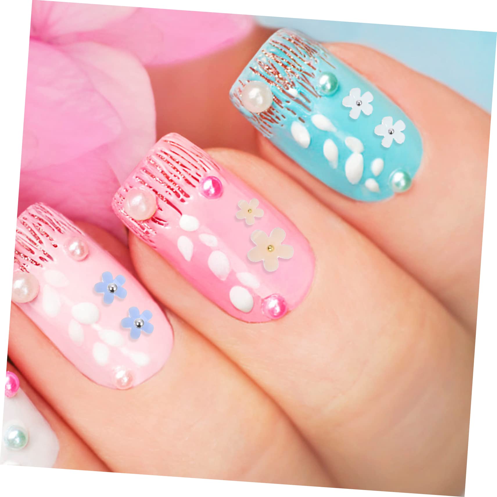 FOMIYES 30 Cajas Decoración 3D Encantos De Manicura Flores 3D Arte De Uñas Encantos De Resina Calcomanías De Arte De Uñas Flores 3D Encantos De Uñas Joyería De Uñas Adornos De