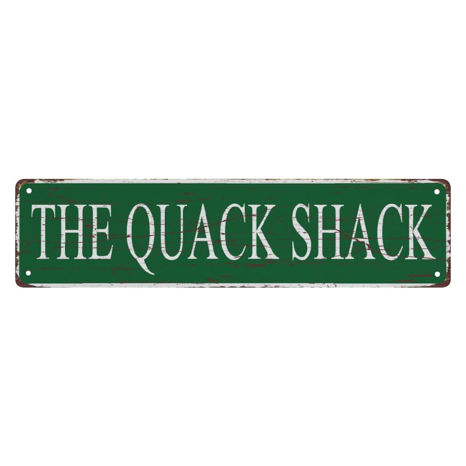Retro The Quack Shack Tin Sign 4x16 Inch Vintage Aluminum Metal Sign Man Cave Bar Home Wall Decoration