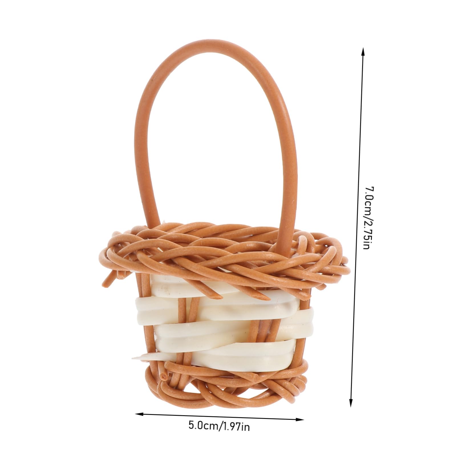Unomor 10pcs Portable Basket Home Decoration Mini Rattan Baskets Tiny Home Furniture Rattan Basket Mini Food Containers Tiny Containers Rustic Basket Cookie Plastic Coffee