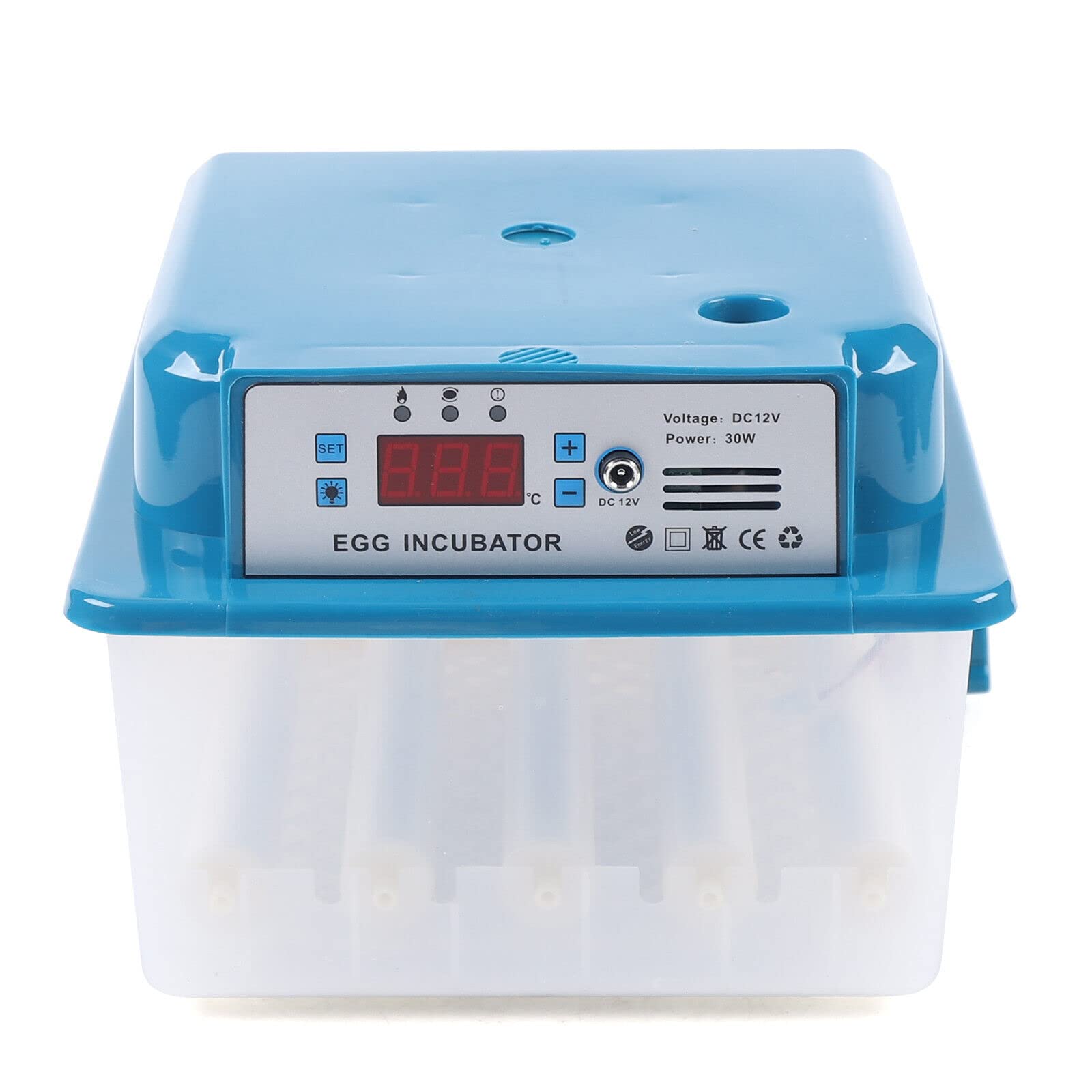 Incubatrice completamente automatica, capacità di incubazione circa 16 uova, 12 V/AC100 – 240 V, con inversione automatica e display digitale, incubatrice, incubatrice automatica di pollo