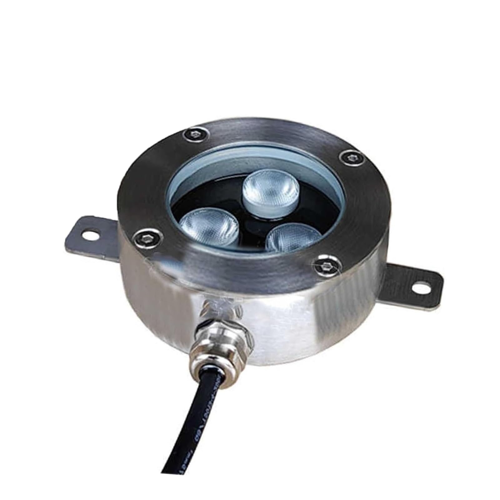 Zatapialne światło LED - cienkie lampy DC 24 V do basenu i fontanny, wodoszczelne IP68, stal nierdzewna, do akwarium, ogrodu i krajobrazu (żółte, 3 W (DC12V))