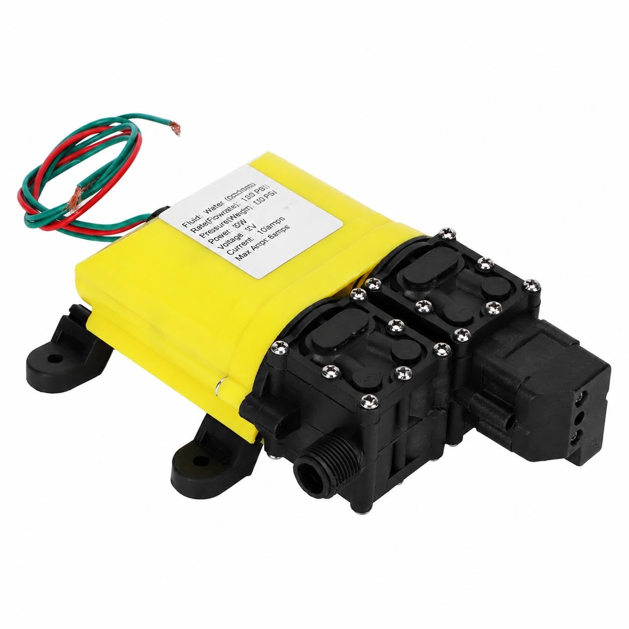 Pompa ad alta pressione a membrana da 12 V, 120 W, 8 l, con connettore in rame, iniezione automatica di acqua elettrica per giardino, prato, camper, barca