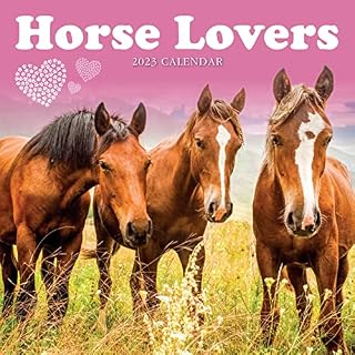 Horse Lovers 2023 Large Wall Calendar, by Fresh Publishing , Size 12in x 24in (Open), Thick & Sturdy Eco Friendly (FSC) Paper.