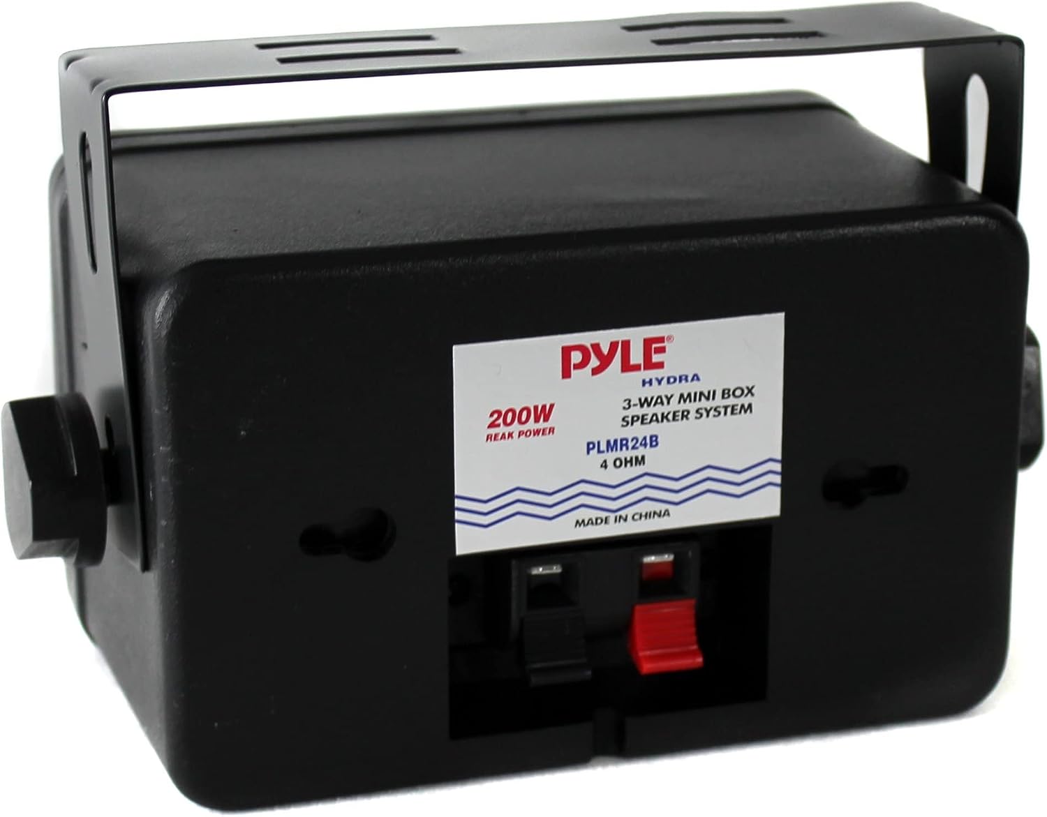 Pyle 3.5 Inch 200 Watt Weatherproof Mount Speakers - Heavy Duty ABS Enclosure - Home, Boat, Poolside, Indoor Outdoor Use - Pyle (Black) (Renewed)