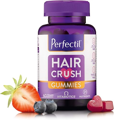 Perfectil Hair Crush - Gomitas de vitamina Fórmula para el crecimiento y engrosamiento del cabello Apoya el cabello más grueso y saludable