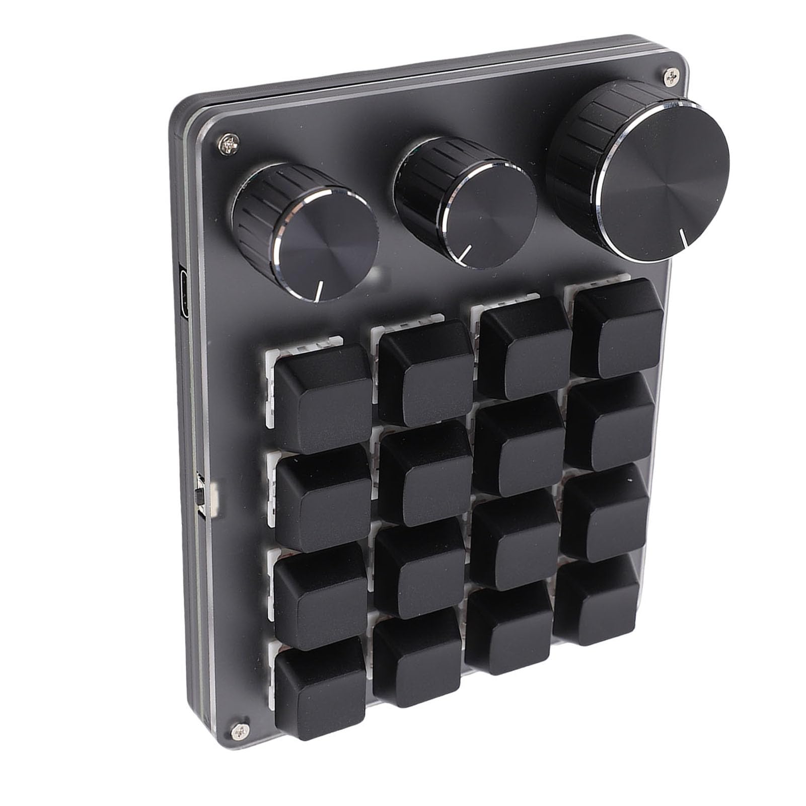 Tastierino Personalizzato, Tastierino Macro Programmabile, Tastiera Meccanica a 16 Tasti (BLACK)