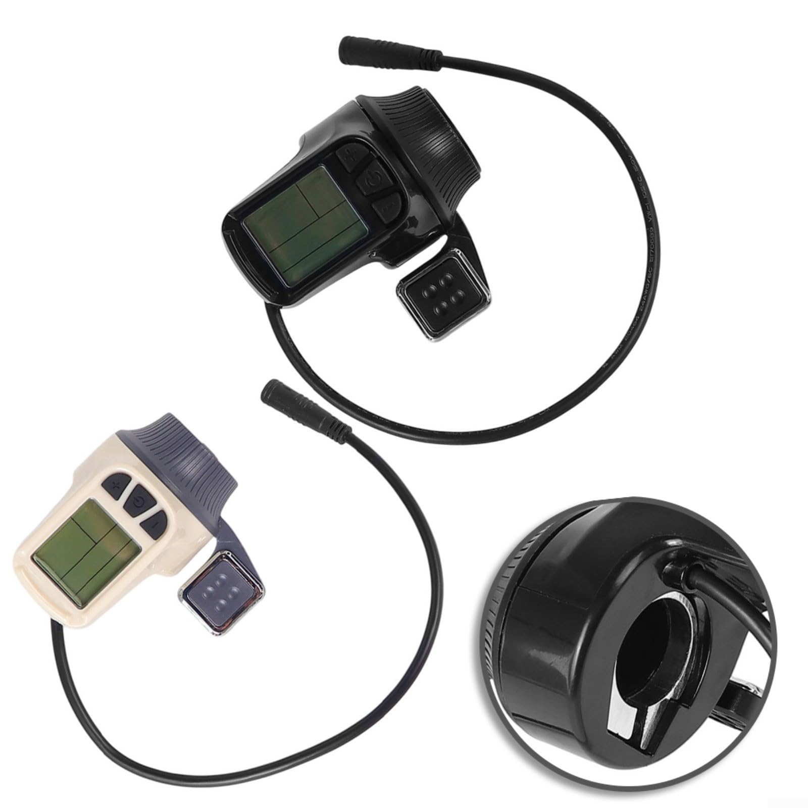 Acelerador de tablero con pantalla LCD para scooter eléctrico INOKIM LIGHT 2, conjunto de medidor de acelerador de plástico, pieza de control ligera resistente al desgaste (blanco)