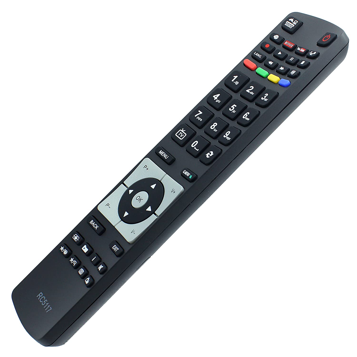 RC5117 Remote Control Replacement for Hitachi TV 32HXT16U 32HYJ46U 32HYT46U 42HBT42U K 42HE4631U 42HXT42U 42HXT42U H 43HB6T62U 43HGT69U 48HB6T62U 48HBT62U H 48HK6T64U 49HGT69U 50HYT62U 48HBT62U - Image 3