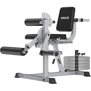 GMWD Leg Extension and Curl Machine, Lower Body Special Leg Machine, Adjustable Leg Exercise Bench with Plate Loaded, Leg Rotary Extension for Thigh, Home Gym Weight Machine