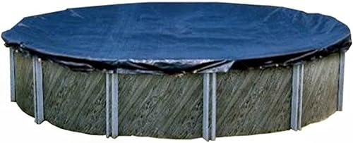 Swimline Hydrotools Super Guard - Cubierta resistente de 31 pies, de color azul/negro, con cabrestante y cable, protección ultravioleta, para