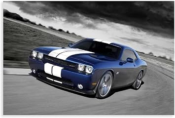 NIUZWDE Dodge Challenger Car Posters - Dodge Posters - Challenger Posters - Dodge Pictures - Dodge Canvas - Dodge Challenger - Muscle Car Posters - Muscle Car Wall Decor - Vintage Car Posters -
