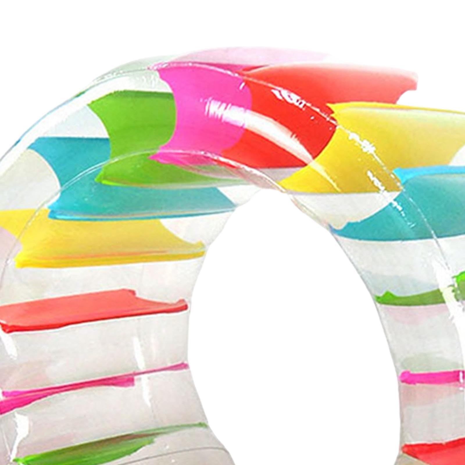 Rouleau Gonflable Bouée Piscine Roue Aquatique Tube de Flottaison Idéal pour Coordination en PVC Souple pour Activités de Famille Fête en Plein Air Ja, 100cmx60cm