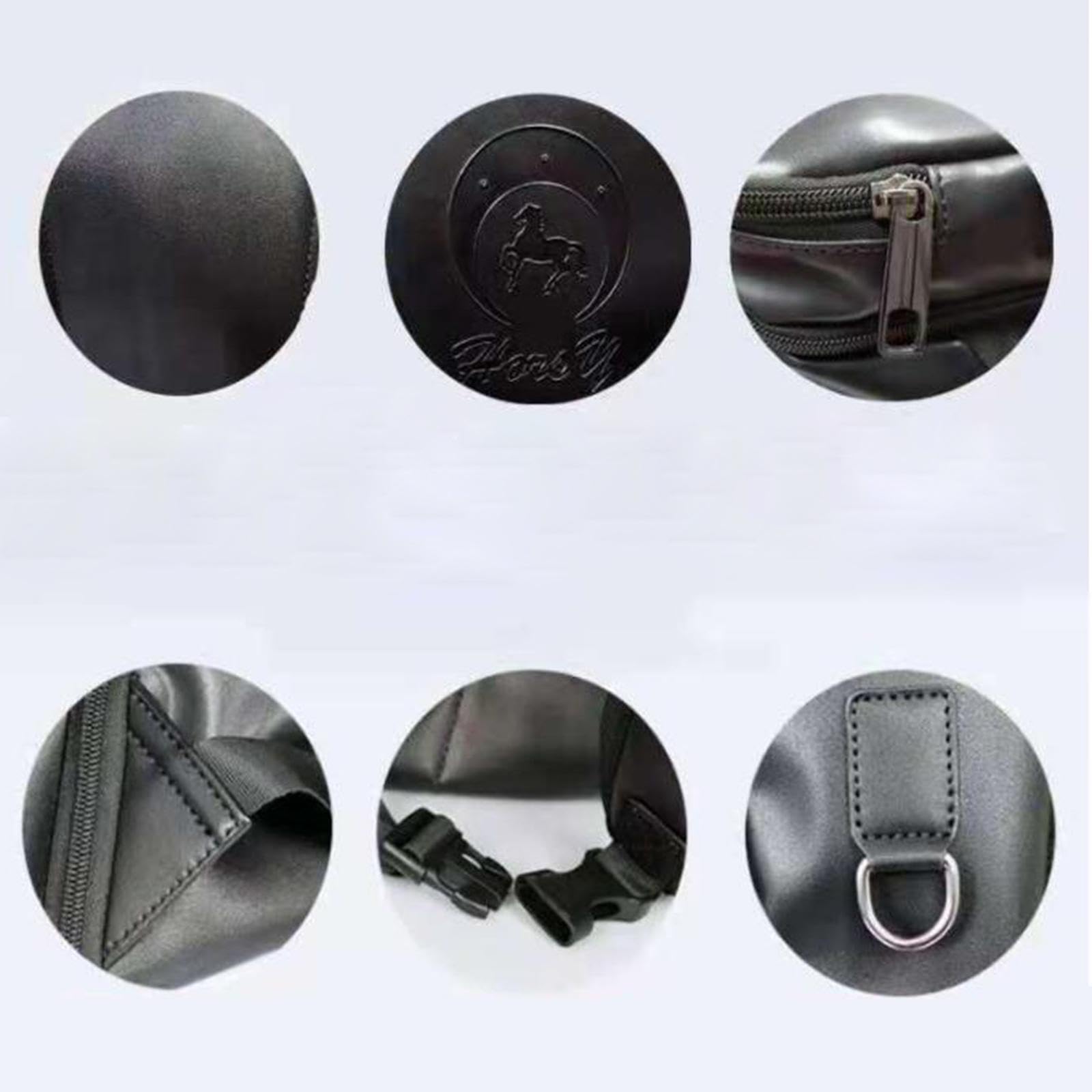 Mochila compacta para guardar equipo ecuestre, ideal para montar a caballo y senderismo, duradera, portátil y resistente al desgaste. Ideal para transportar equipo de