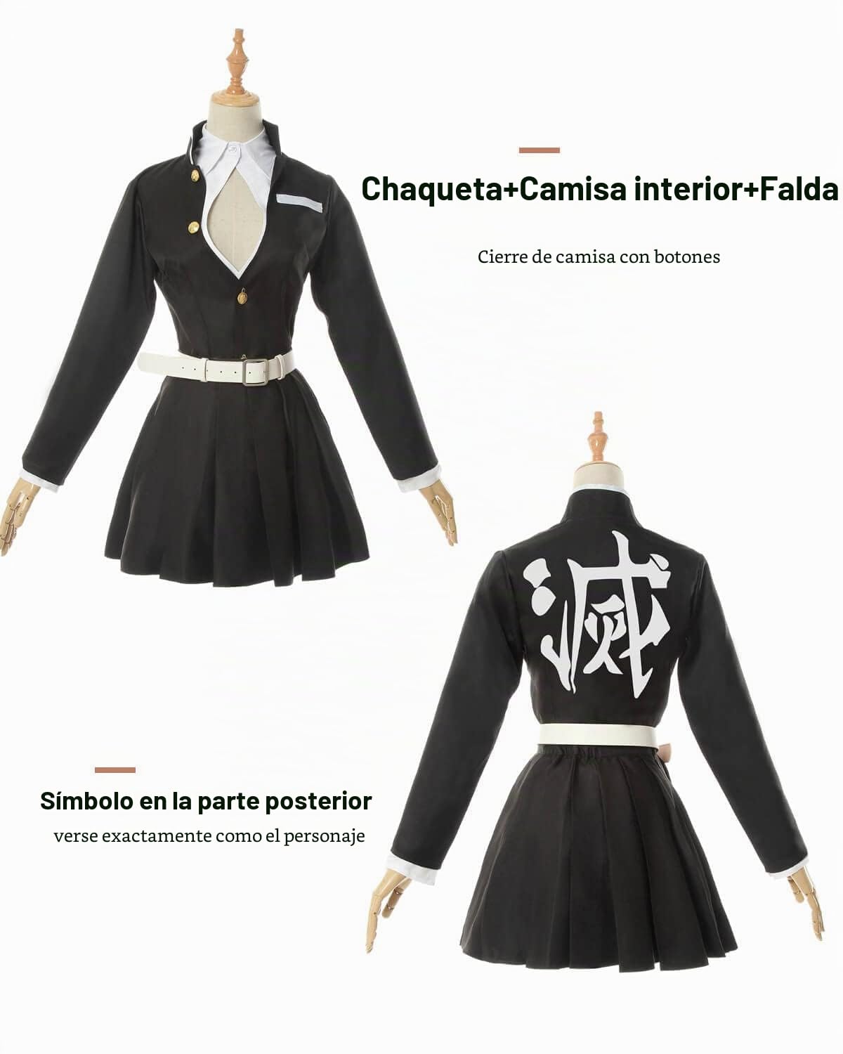 Fiamll Tanjirou Zenitsu Giyuu Disfraz de cosplay para anime japonés, kimono, demonio, disfraz de Halloween