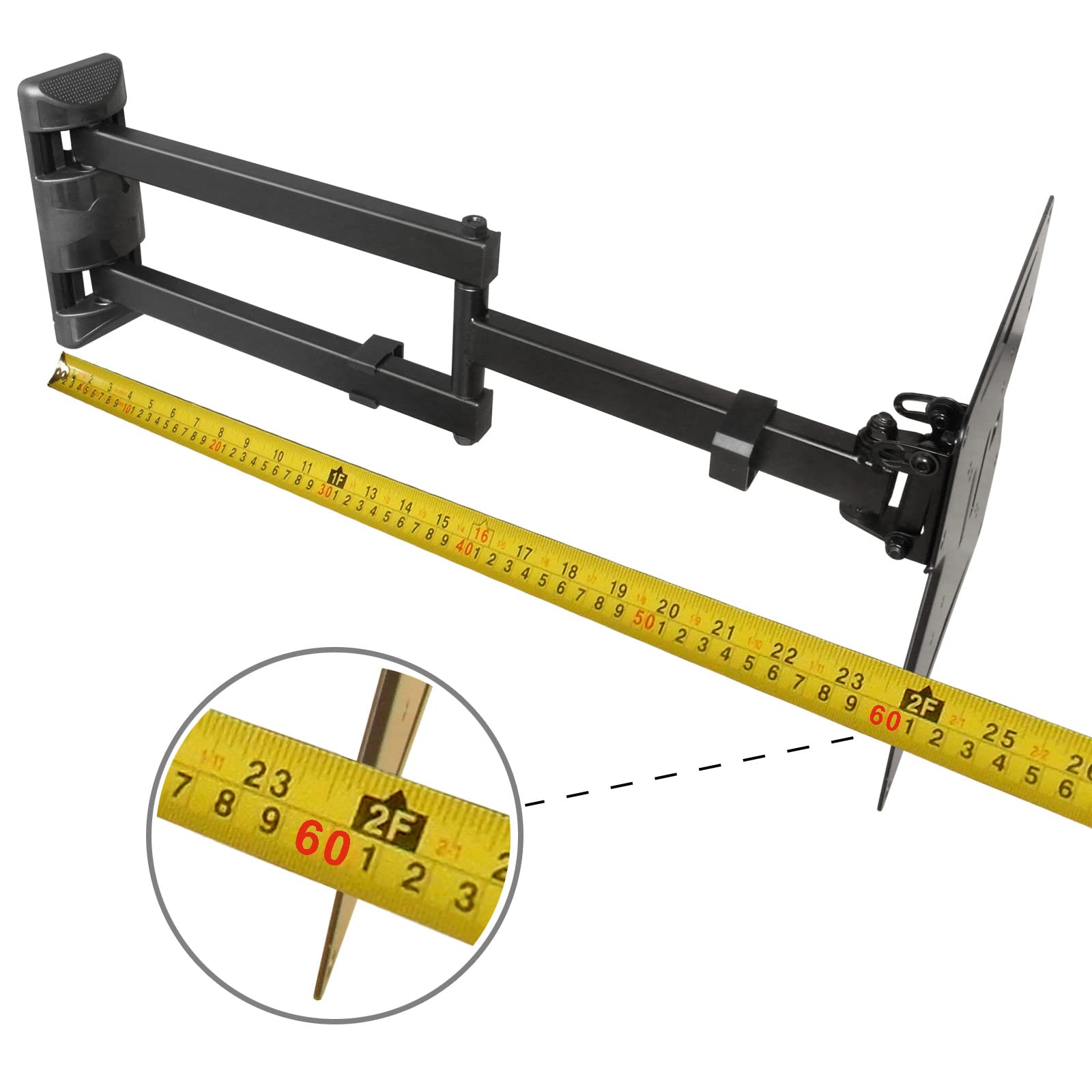 Drall Supporto Universale da Parete per TV - Supporto Girevole e inclinabile - per 15-55 Pollici LED LCD OLED TV Curvo 4K 3D HD - Fino a 40 kg - VESA 100 200 400 Nero Modello: S89B-AD7B