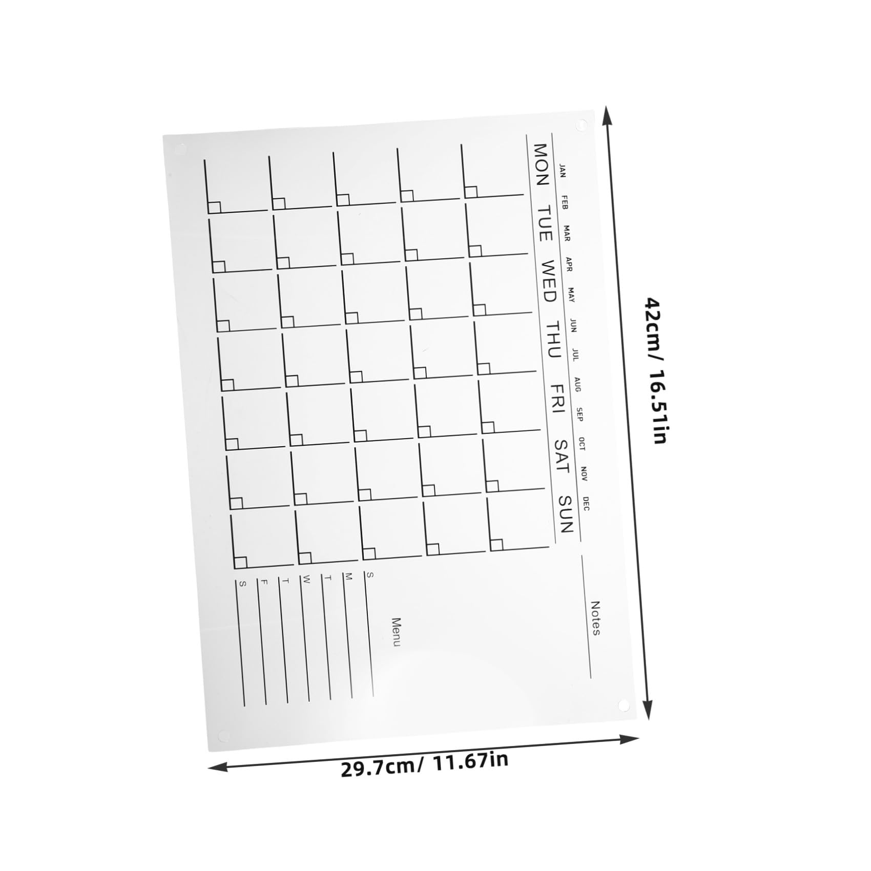 Acryl Wandkalender 1 Satz Transparente Wochenplaner Tafel | Abwischbar, Dekorativ und Leicht, für Zuhause oder Laden, mit Sicherem Acryl und Schickem Stil Zufällige Farbe