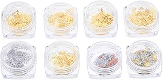 FRCOLOR 8 Caixas de Floco de Neve Lantejoulas Unhas de Natal Flocos de Neve 3D Confetes Manicure Paillettes Diy Natal Unha Decoração para Artesanato