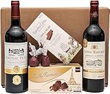1 x Schokoladen-Trüffel ( Truffes Fantasie ) Guyaux, Frankreich 250 g, die zergehen auf der Zunge und passen hervorragend zu französischem Rotwein.