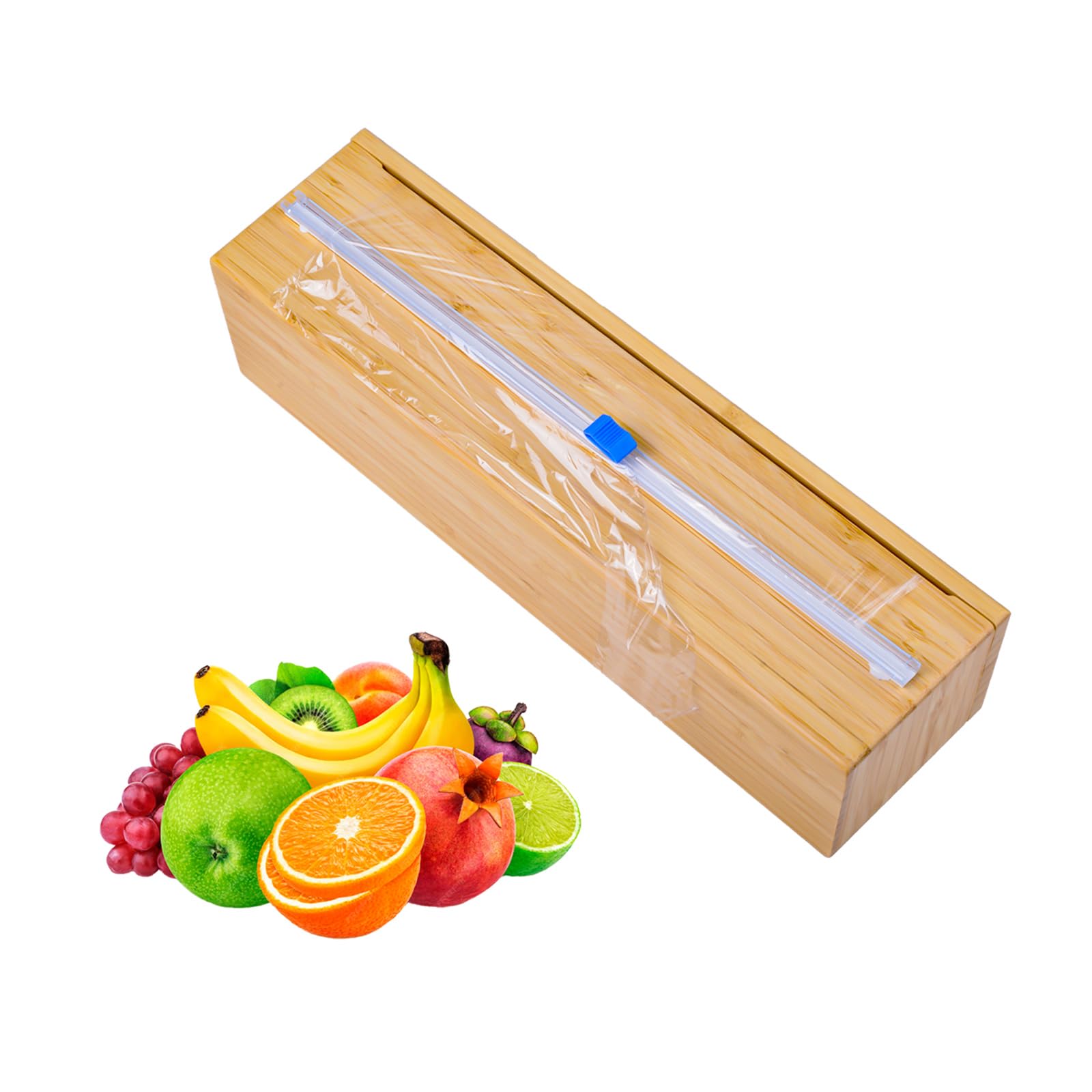 Photo 1 of **SEE NOTES***Uncle Jack Plastic Wrap Dispenser with Slide Cutter, Fit 13'' Rolls, Bamboo Aluminum Foil Dispenser with Cutter for Wax Paper, Saran Wrap