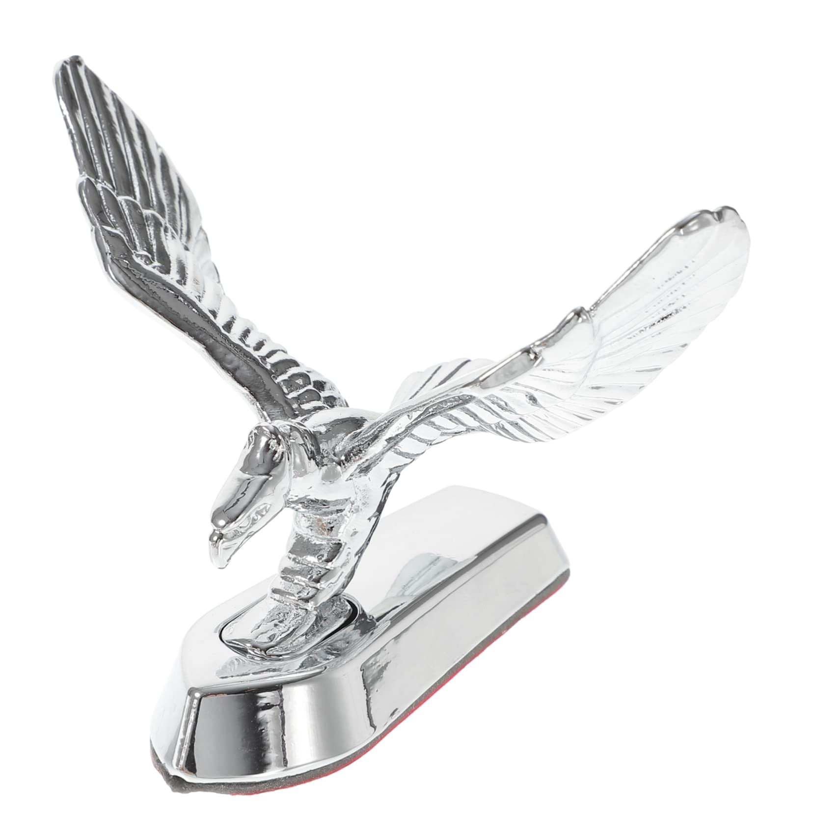 SUPVOX Eagle Hood Ornament Badge 3D Motorcycle Badge Statue for Universal Motorbike Front Hood Metal Vehicle Decoration Easy Install 3.62 X 2.75 X 2.48 in