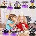 9 Pieces Happy Birthday Honeycomb Centerpieces, Purple Black 3D Birthday Party Honeycomb Table Toppers Decorations for Kids Men and Woman