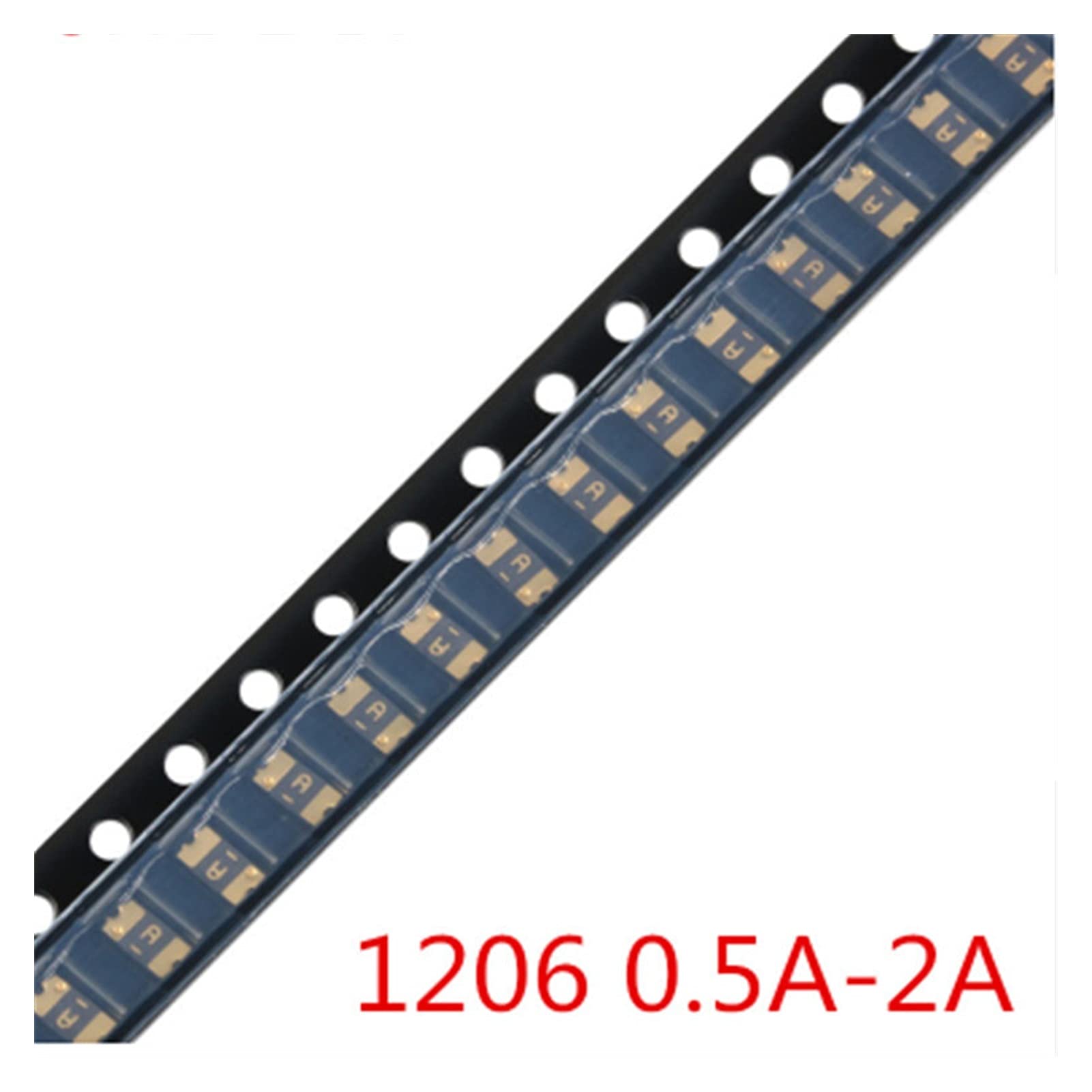 Fusibile 100 PZ Fusibile 1206 0.05A/0.1A/0.2A/0.5A/0.75A/1.1A/2A Fusibili Ripristinabili (Color : 2a)