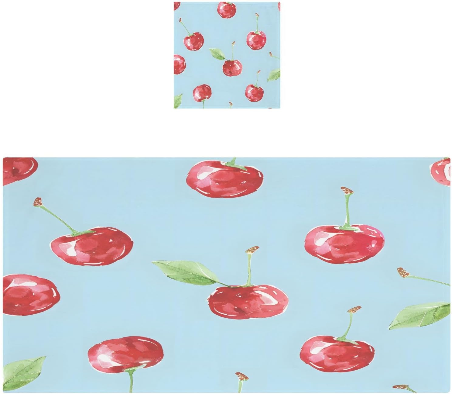 Hand Towels Premium Soft and Highly Absorbent Fresh Cheery 2 Pcs Towels for Bathroom Set 100% Cotton Decorative Face Towels