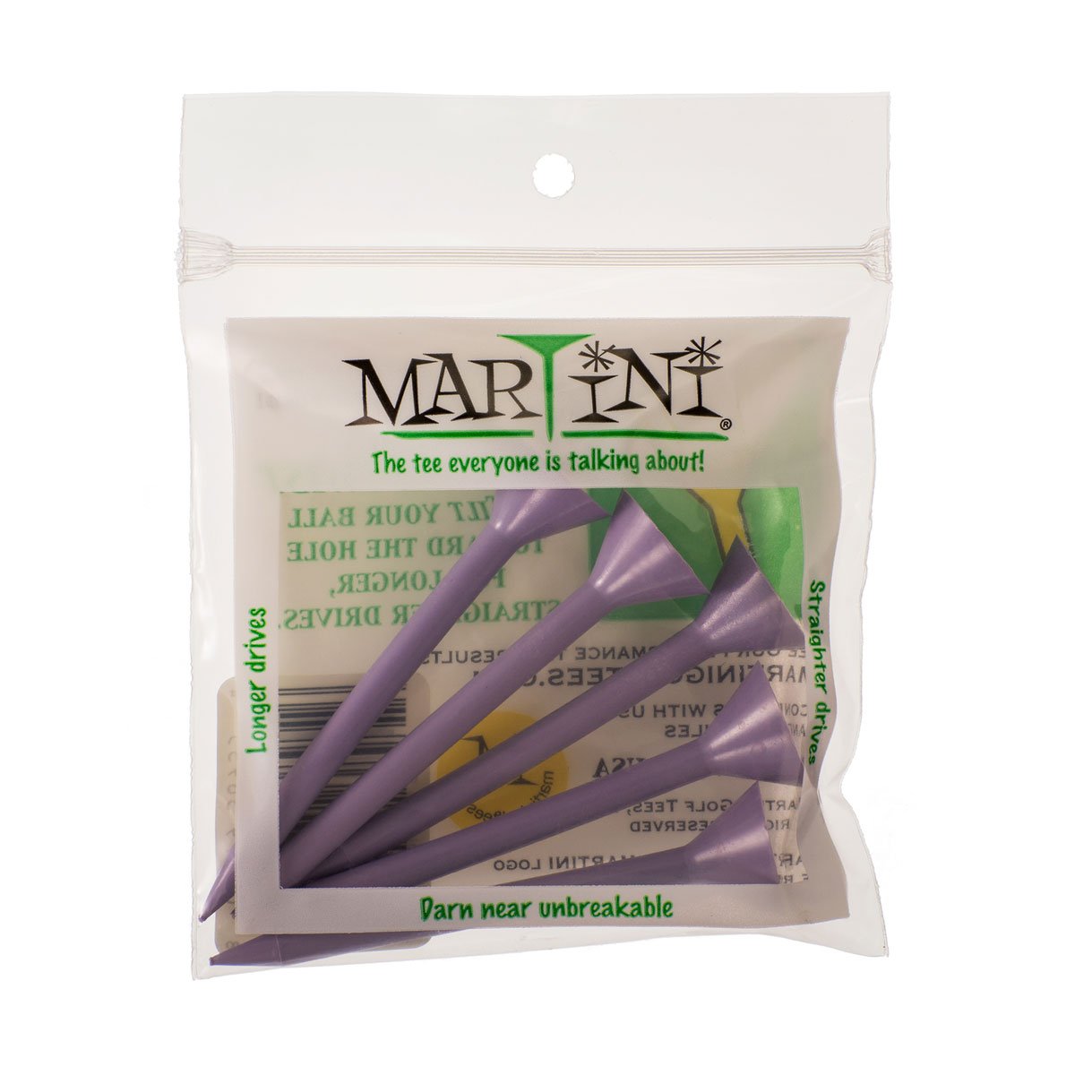 Martini Tees 3 1/4" Golf - Virtually Unbreakable - Lavender