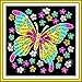 Produktbild MAMMUT 8141325 - Sequin Art Paillettenbild Schmetterling, Steckbild, Komplettset mit Styropor-Rahmen, Bildvorlage, Pailletten, Steckstiften, Anleitung, Bastelset für Kinder ab 5 Jahre