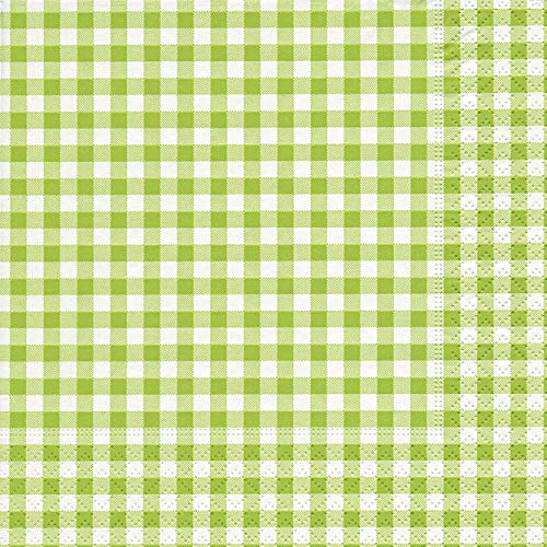 Preisvergleich Produktbild 20 Servietten Karo grün kariert vichy zeitlos