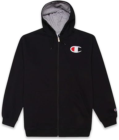 black champion zip up hoodie