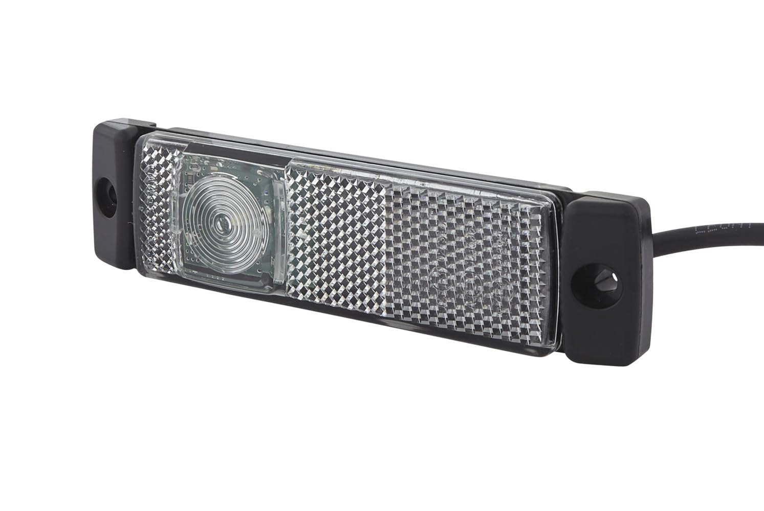 HELLA Światła pozycyjne - LED - 24V - Oprawa/Połączenie śrubowe - ADR/GGVS - Kolor szkła reflektora: przezroczysty - Wtyczki: otwarte końcówki kabla - z przodu - Ilość: 1 - 2PG 011 422-091