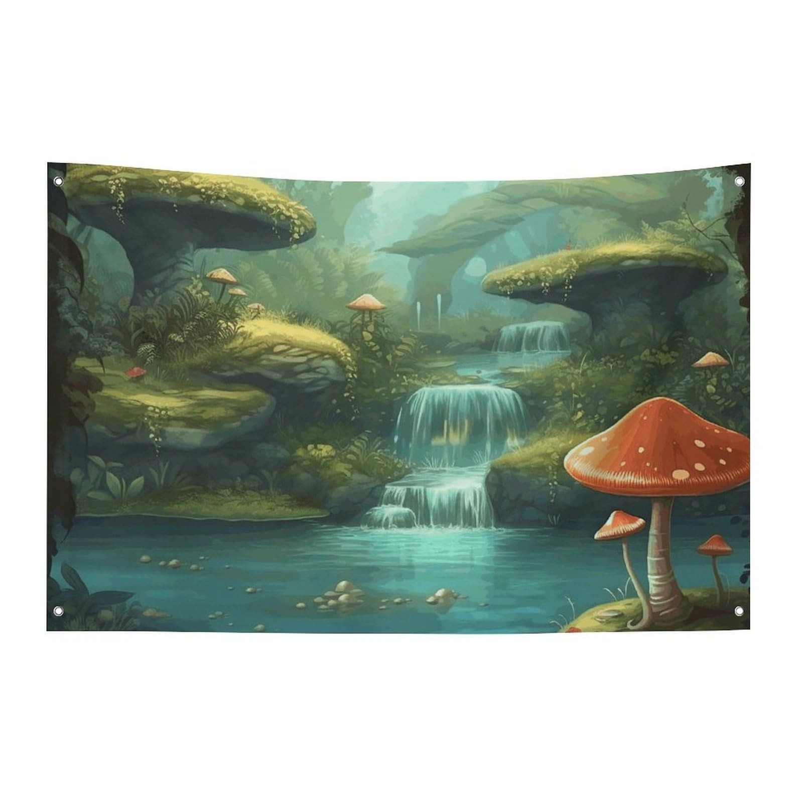 Drapeau de jardin saisonnier rivière fantastique durable contre la décoloration