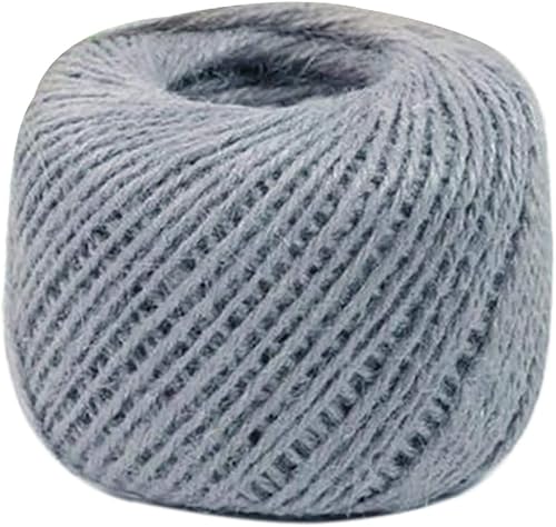 ECYC 1 rollo de cuerda de yute natural de 32.81 yardas, cuerda de arpillera de 0.079in de diámetro, cuerdas de cáñamo para manualidades, envoltura