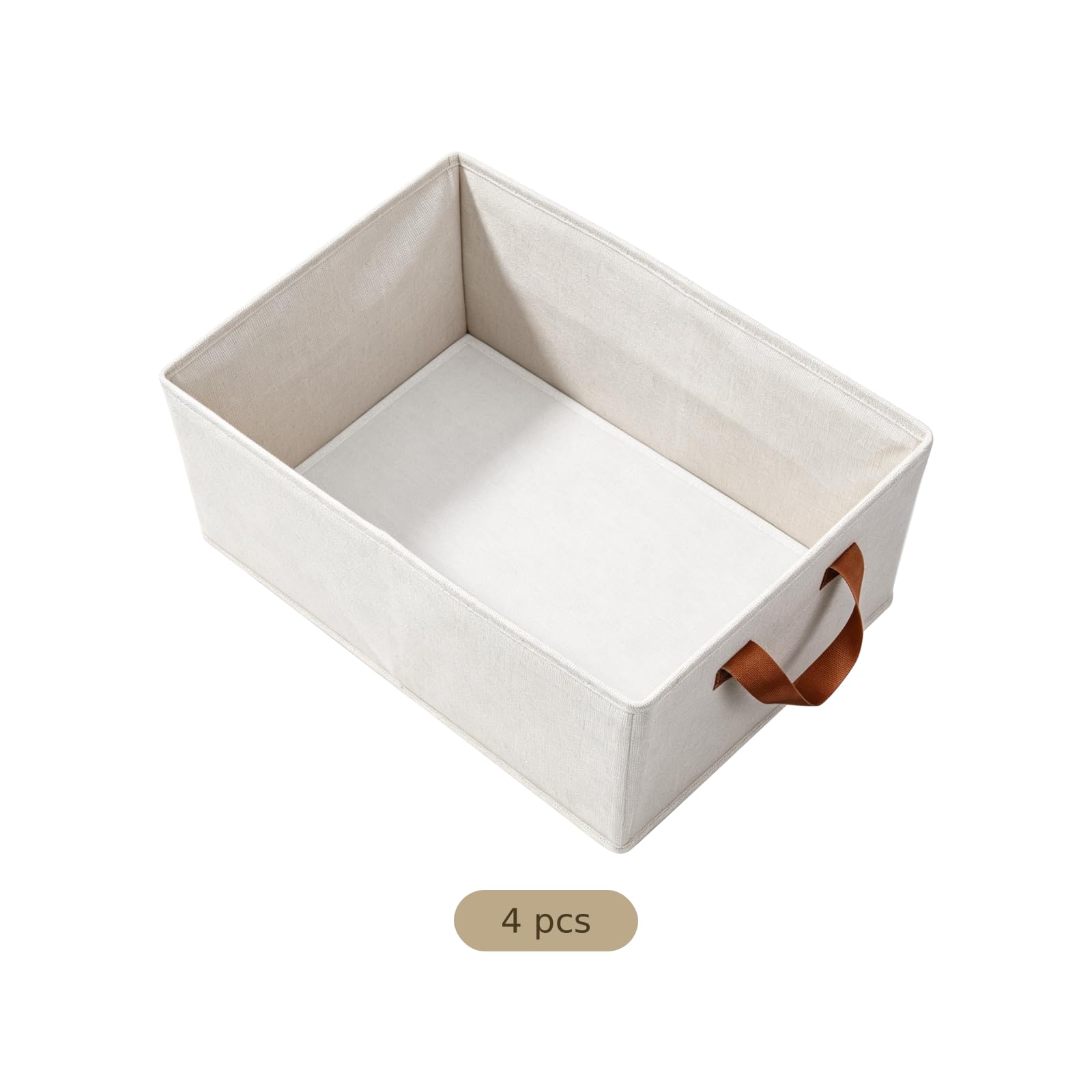 4 Stück Aufbewahrungsboxen aus Stoff, faltbar, Kleiderschrank-Organizer mit Griffen, verstärkter Rahmen, 45,7 x 27,9 x 20,9 cm, Mehrzweck-Aufbewahrungsbehälter für Kleidung, Laken, Handtücher