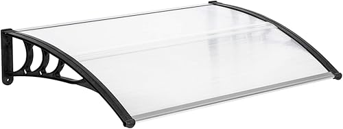 Miniatura 8 de Toldo de policarbonato para ventana de exterior de 116 pulgadas x 78 pulgadas x 39 pulgadas, lámina hueca para puerta de patio