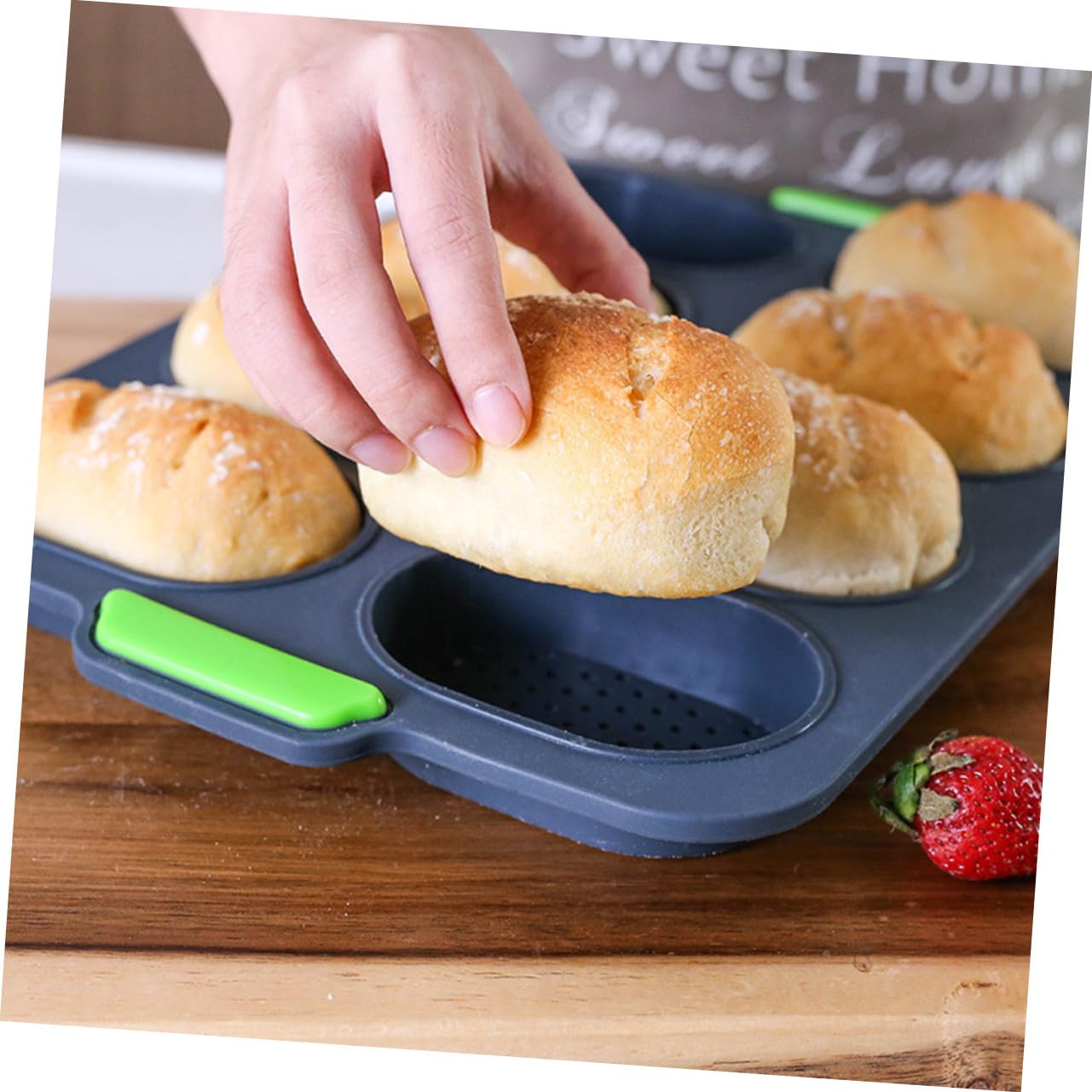 Brotform Schwarz Silikon Antihaft Stück-pack, 2, für Brot und Fondant