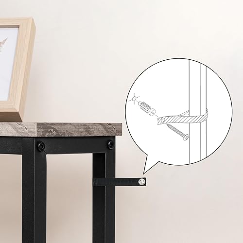 Miniatura 48 de HOOBRO Mesa consola estrecha, mesa de entrada pequeña de 29.5 pulgadas, mesa de exhibición lateral de sofá delgada, para pasillo, dormitorio, sala