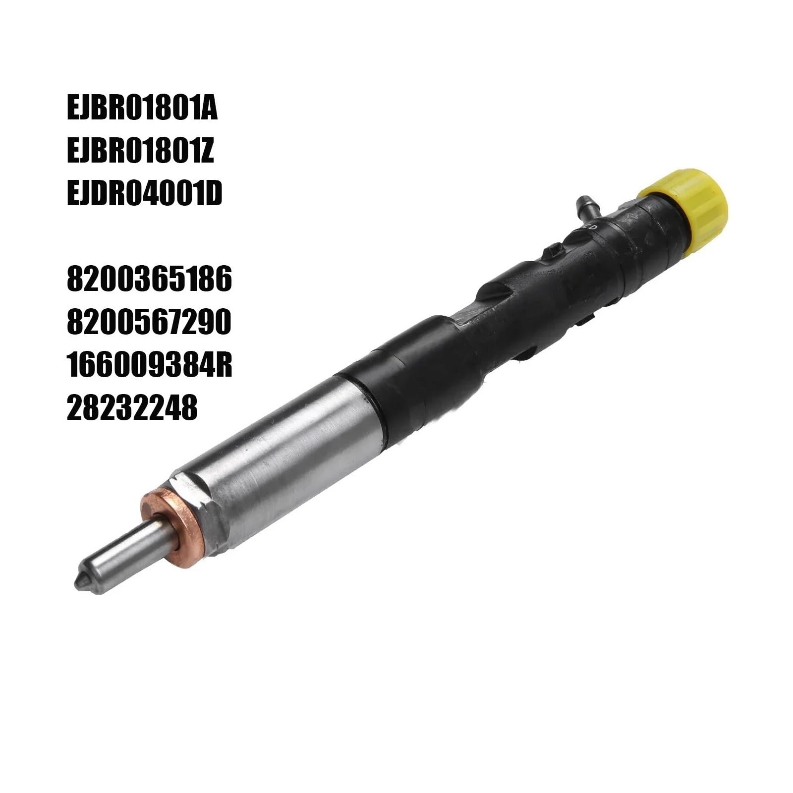 4 pezzi ugello iniettore carburante diesel EJBR01801Z EJBR01801A 8200049873 compatibile con Renault Clio Kangoo Megane Scenic 1.5 DCi 2001-(4PCS With code)