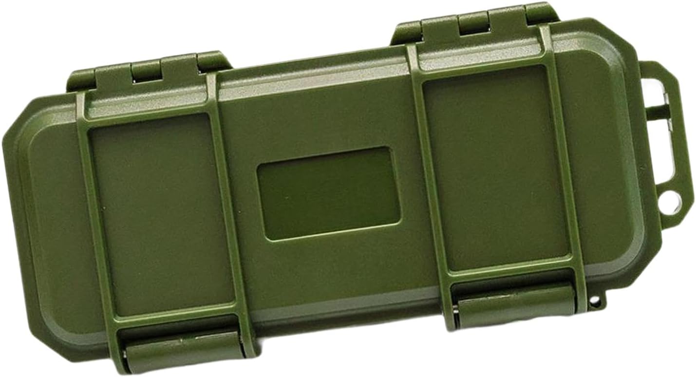 Sealed Case Box Organizer Waterproof Protective Dustproof Shockproof Portable EDC Small Device Storage Suitable for, Green