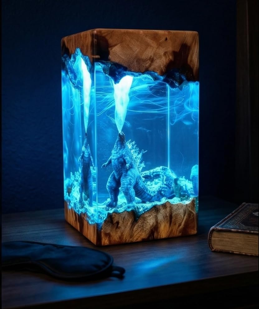 LDGJ Monster Resin Lamp|Handmade Gift Led Sign Decorative Light Shaped Decor Light Shape Indoor Living Room Birthday Party Bedroom Game Room(5x2.6)