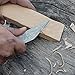 HAWK KNIVES Handmade Damascus Steel Blade Kiridashi Knife - 2.5 in Professional Woodworking, Marking, Wood Carving Tool & Leather Sheath