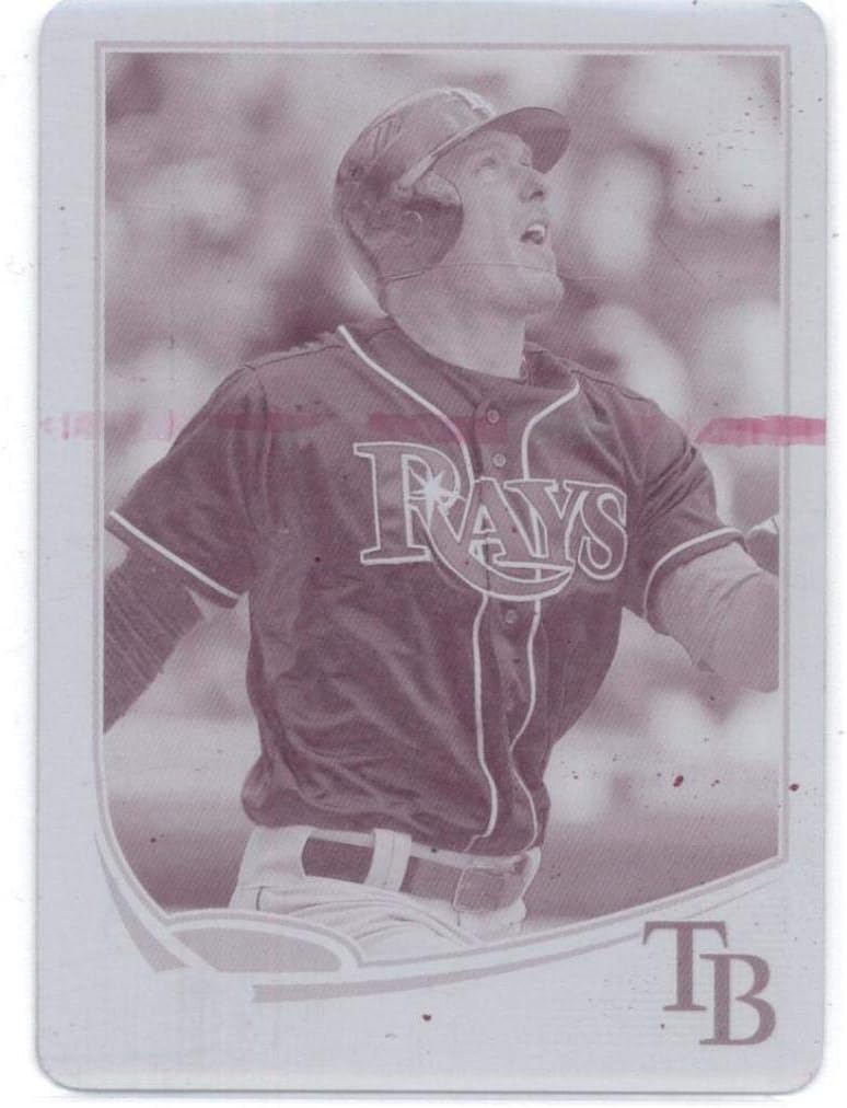 2013 Topps Mini Printing Plates Magenta #550 Matt Joyce Rays MLB Baseball Card /1 NM-MT