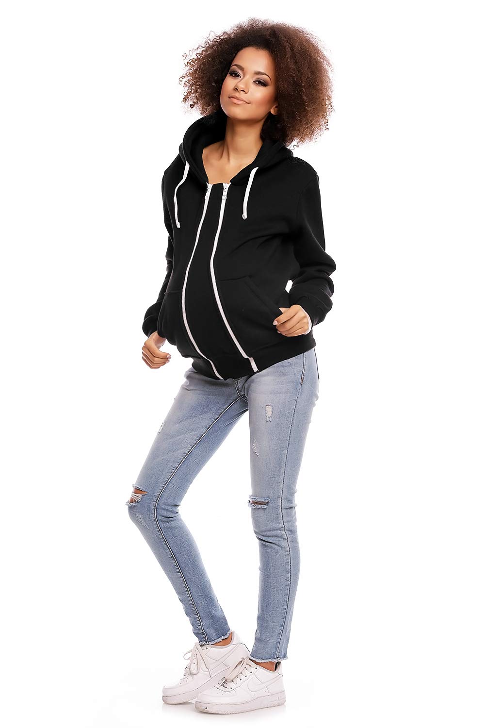 Selente Mummy Love Sweat à Capuche/Veste/t-Shirt à Manche Longues Grossesse/maternité en 100% Coton. Fabriqué dans l'UE.