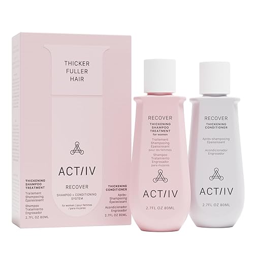 ACTIIV Recover Travel Duo para mujer Apoya la apariencia de un cabello más completo y saludable, a base de plantas, seguro para el color, vegano