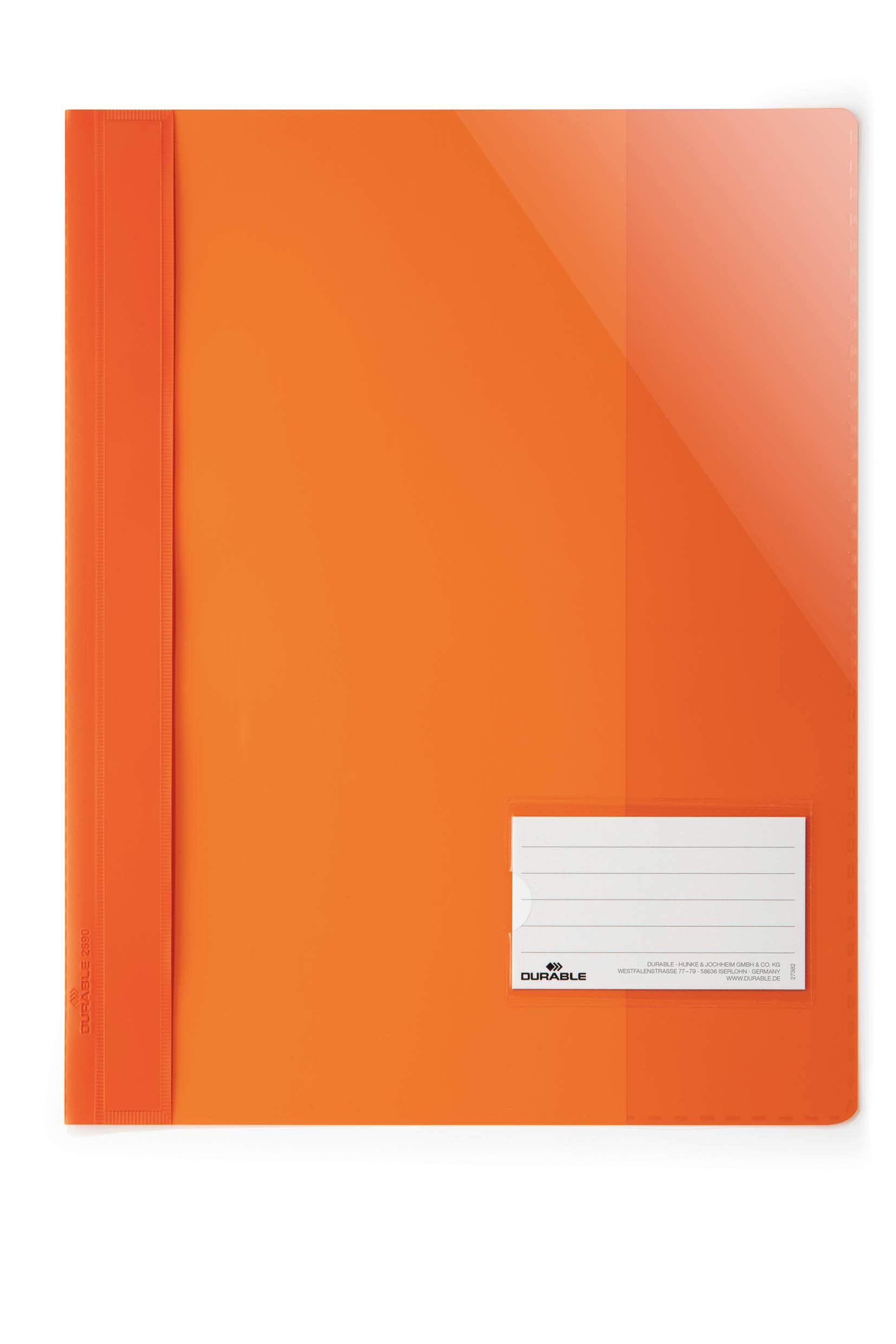 Durable 269009 View File for Din A4, Extra Wide, Orange, Pack of 25