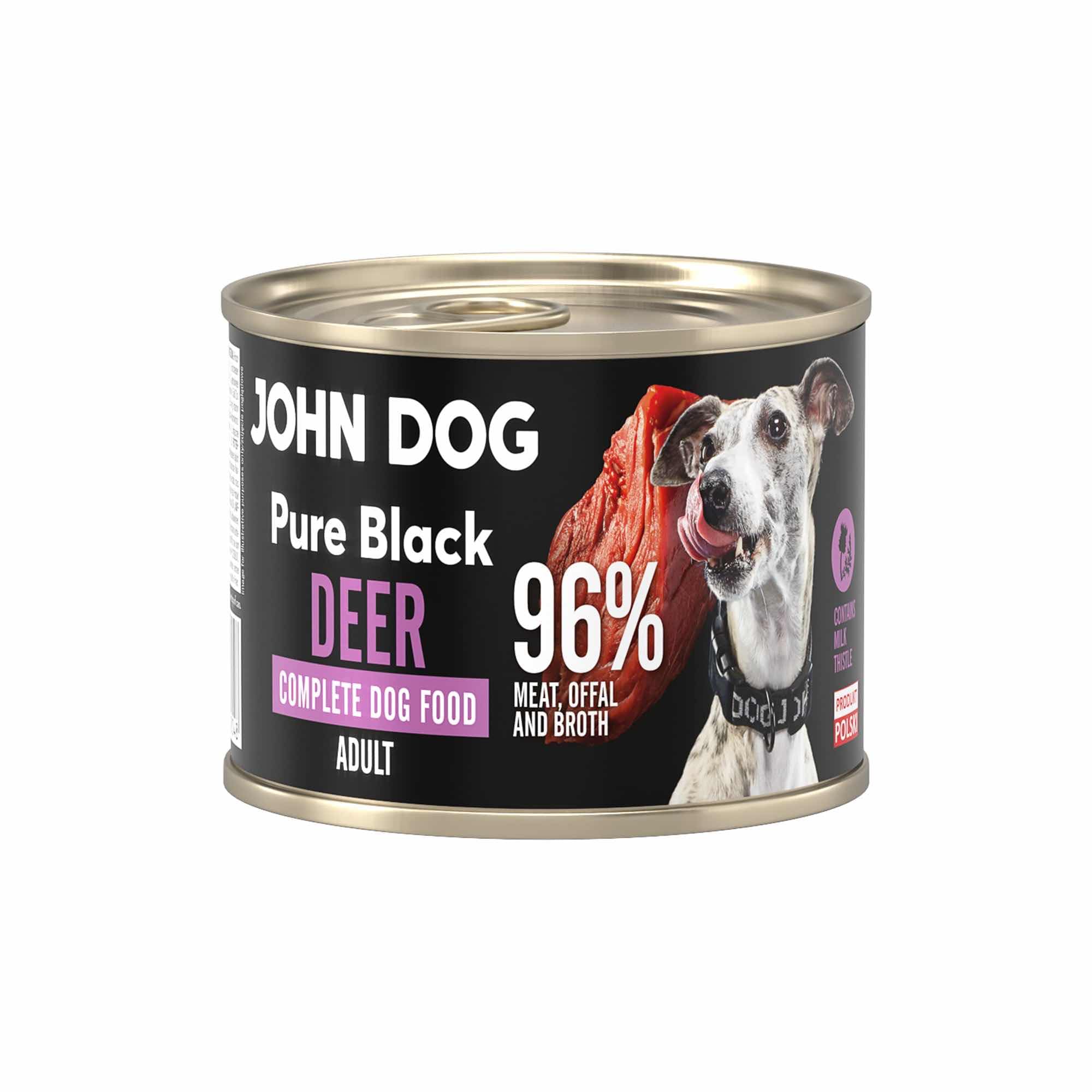 JOHN DOG KARMA MOKRA PURE BLACK DOROSŁY JELEŃ 200g
