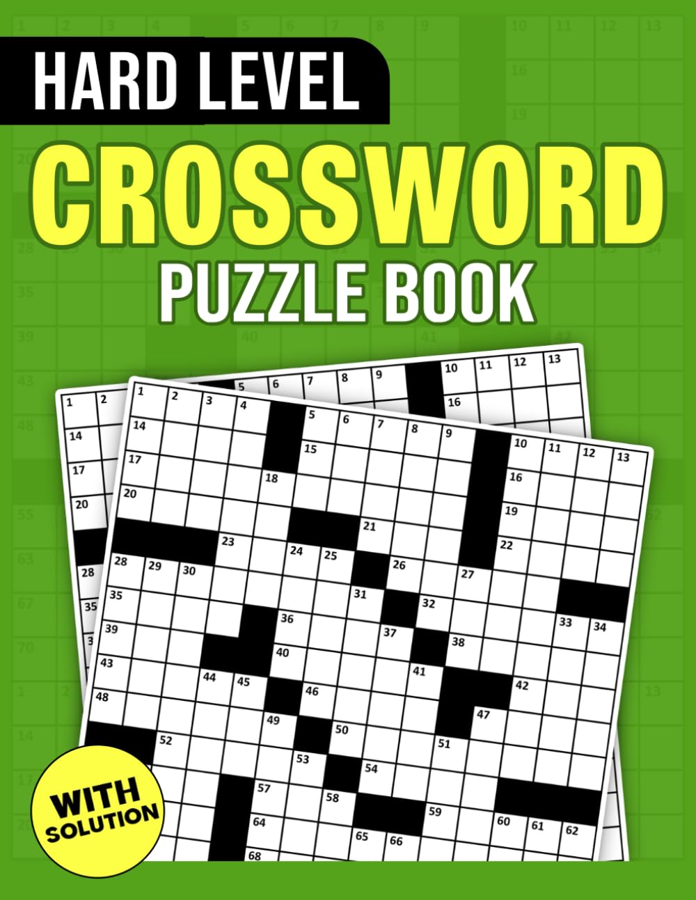 Hard Level Crossword Puzzle Book With Solution: Test Your Brain with Challenging Crosswords